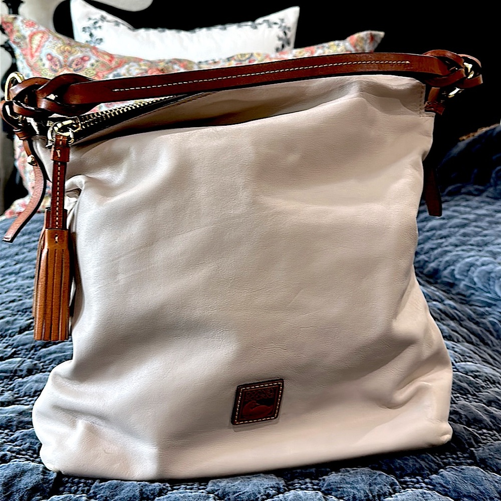 DOONEY ivory leather bucket bag